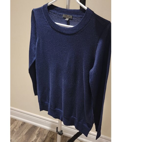 J.Crew Carolyn fitted crewneck sweater in merino wool (Navy Blue) - Picture 1 of 4